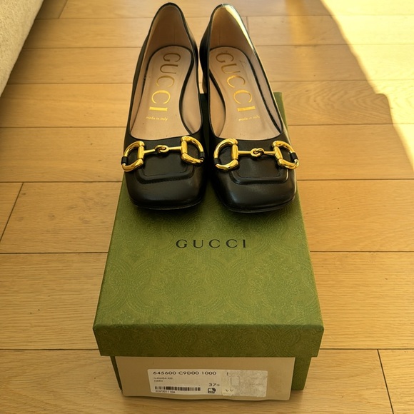 Gucci Black Leather Horsebit Ballet Flat (SIZE: EUR 37.5 / US 7.5) - Picture 7 of 7